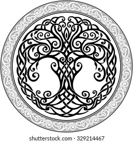 Vector Ornament Decorative Round Celtic Tree Stock Vector (Royalty Free ...