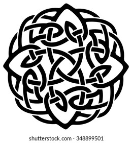 Vector ornament, decorative round celtic design