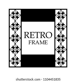Vector ornament design element. Antique ornamental frame and place for text