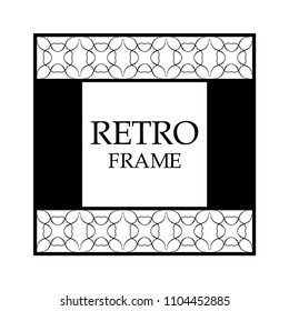 Vector ornament design element. Antique ornamental frame and place for text