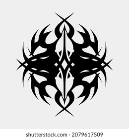 ilustración de dibujo de ornamento vectorial para un buen hombre tatuaje adecuado para brazo o ternera