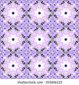 Vector ornament in Eastern style. Ornate element for design in Moroccan style. Ornamental lace pattern for wedding invitations and greeting cards. Vector lilac background.
