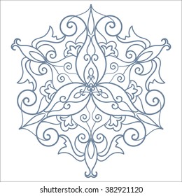 Vector ornament element. Mandala. Pattern for invitations, flyers, yoga centers, spa salon, body art, anti-stress coloring, posters, design.