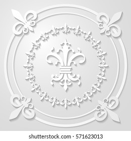 Vector ornament with fleur-de-lis