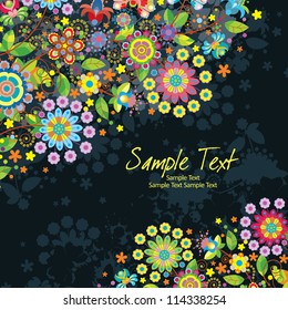 vector ornament In floral style