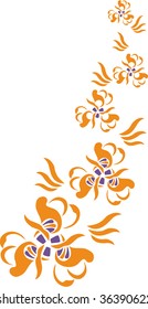 Vector. Ornament flower in color  20