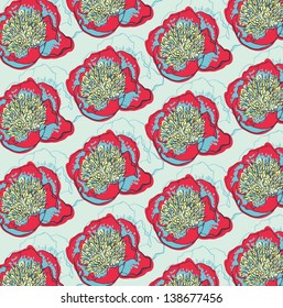 vector ornament flower peony