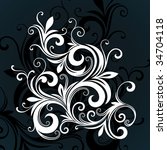vector ornament In flower style
