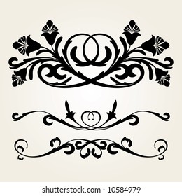 vector ornament In flower style