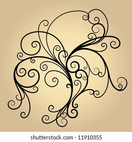 vector ornament In flower style