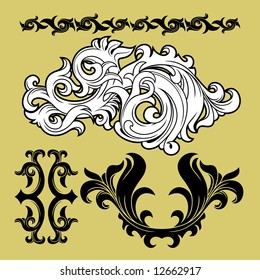 vector ornament In flower style