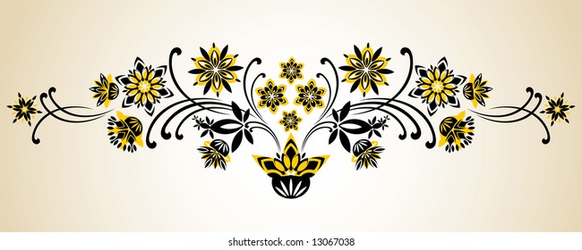 vector ornament In flower style