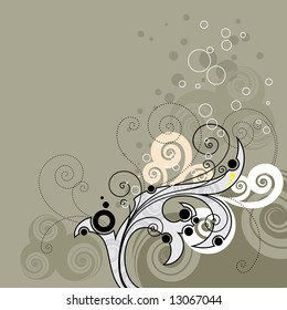 vector ornament In flower style