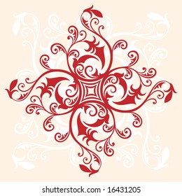 vector ornament In flower style
