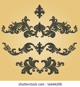 vector ornament In flower style