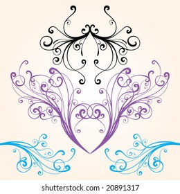 vector ornament In flower style