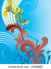 vector ornament In flower style