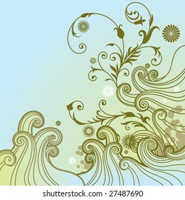 vector ornament In flower style