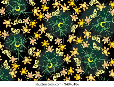 vector ornament In flower style