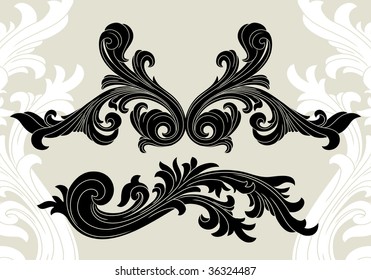 vector ornament In flower style