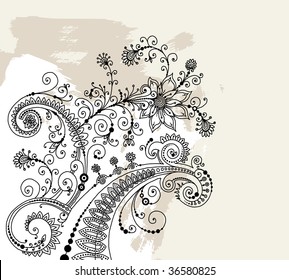 vector ornament In flower style
