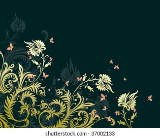 vector ornament In flower style