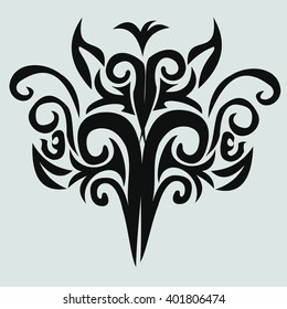 vector ornament In flower style