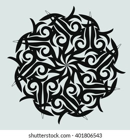 vector ornament In flower style