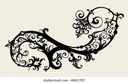 vector ornament In flower style