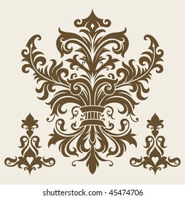 vector ornament In flower style