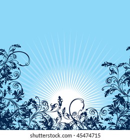 vector ornament In flower style