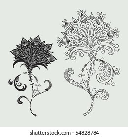 vector ornament In flower style