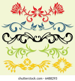 vector ornament In flower style