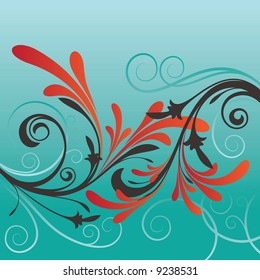 vector ornament In flower style