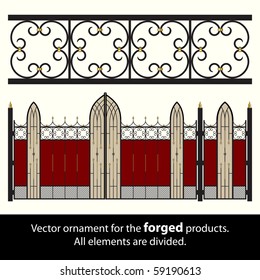 Vector ornament for the forged products