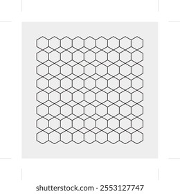 Vector ornament formed by an elegant hexagon pattern, suitable for decoration, background, textiles and graphic resources