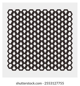 Adorno de Vector formado por un elegante patrón hexagonal, adecuado para la decoración, el fondo, los textiles y los recursos gráficos