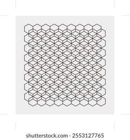 Adorno de Vector formado por un elegante patrón hexagonal, adecuado para la decoración, el fondo, los textiles y los recursos gráficos