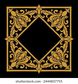 Vector Ornament frame Floral Wedding Decoration