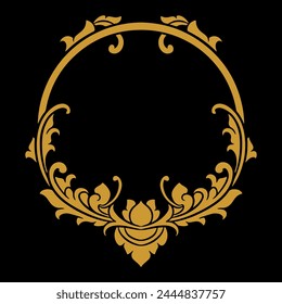 Vector Ornament frame Floral Wedding Decoration