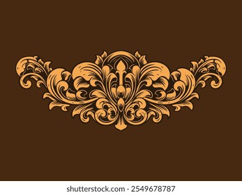 Vector Ornamento marco Floral Boda Decoración editable color