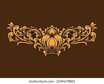 Vector Ornamento marco Floral Boda Decoración editable color