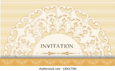 Vector ornament frame, invitation card