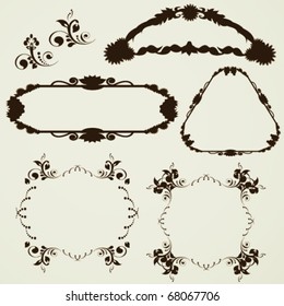 Vector ornament frames