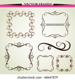 Vector ornament frames