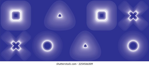 vector ornament  gradient monochrome colour game inspired