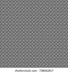 Vector ornament in gray, black and white colors. Embroidery for fashion textile and fabric. Embroidery seamless pattern with abstract diagonal tiles.