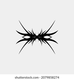 vector ornament image illustration for a symmetrical and cool stylish tattoo