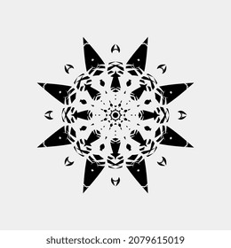 la imagen de adorno vectorial para la pared que florece como una hermosa flor también es atractiva