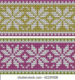 Vector ornament for knitting